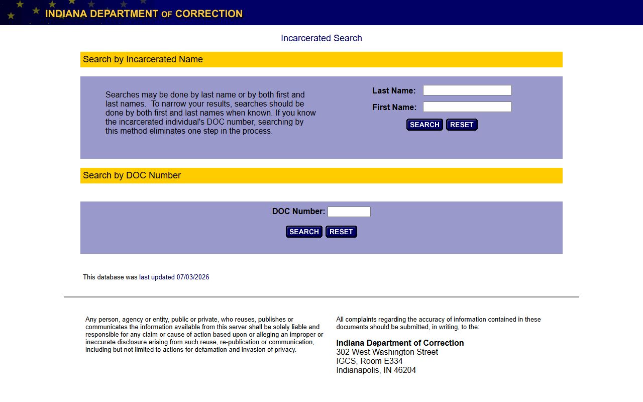 Jackson County arrest records and court charges IDOC offender locator