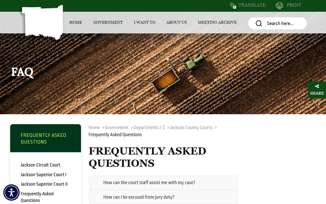 Jackson County Clerk of the Circuit Court court FAQ source