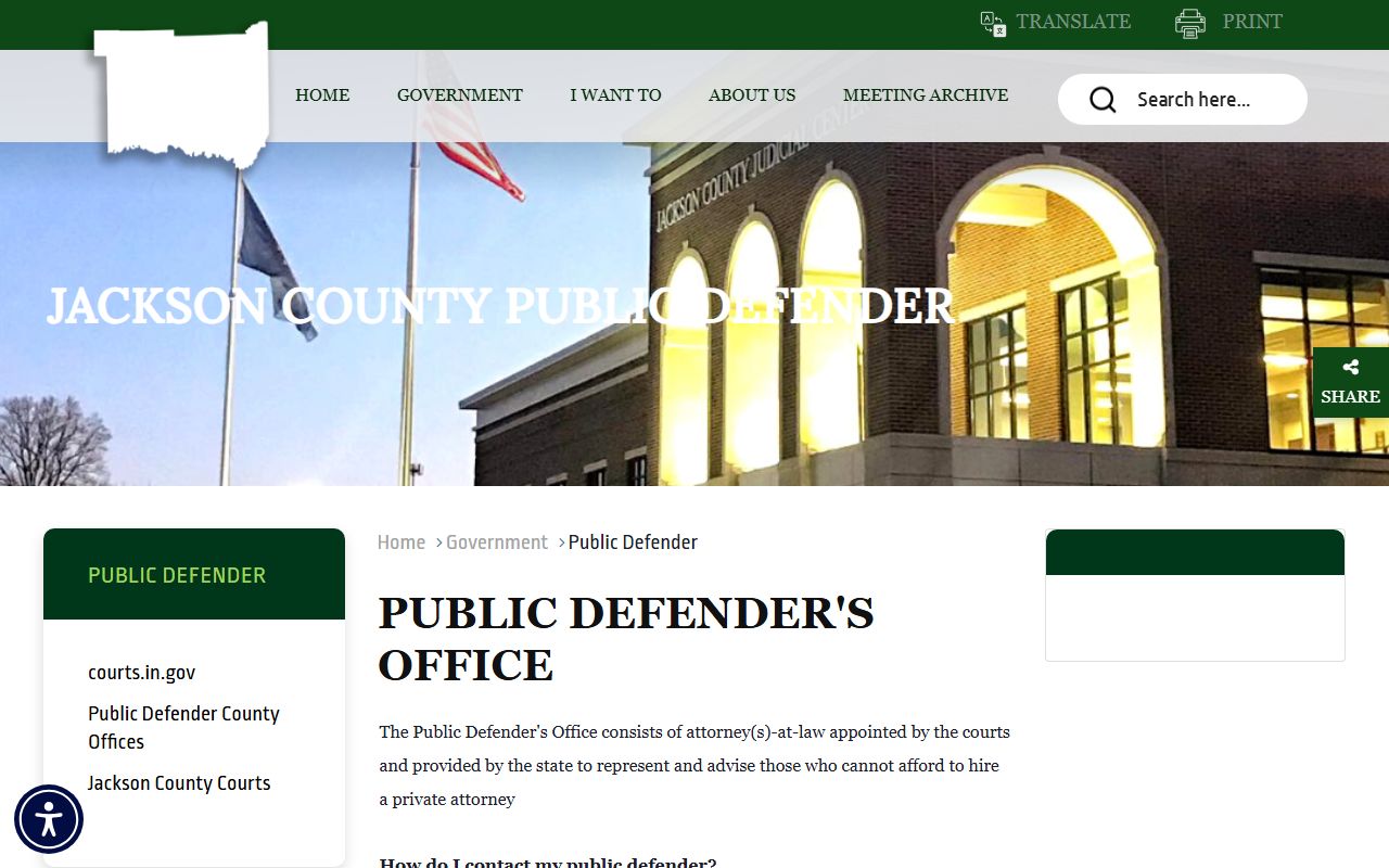 Jackson County Clerk of the Circuit Court public defender related filing source