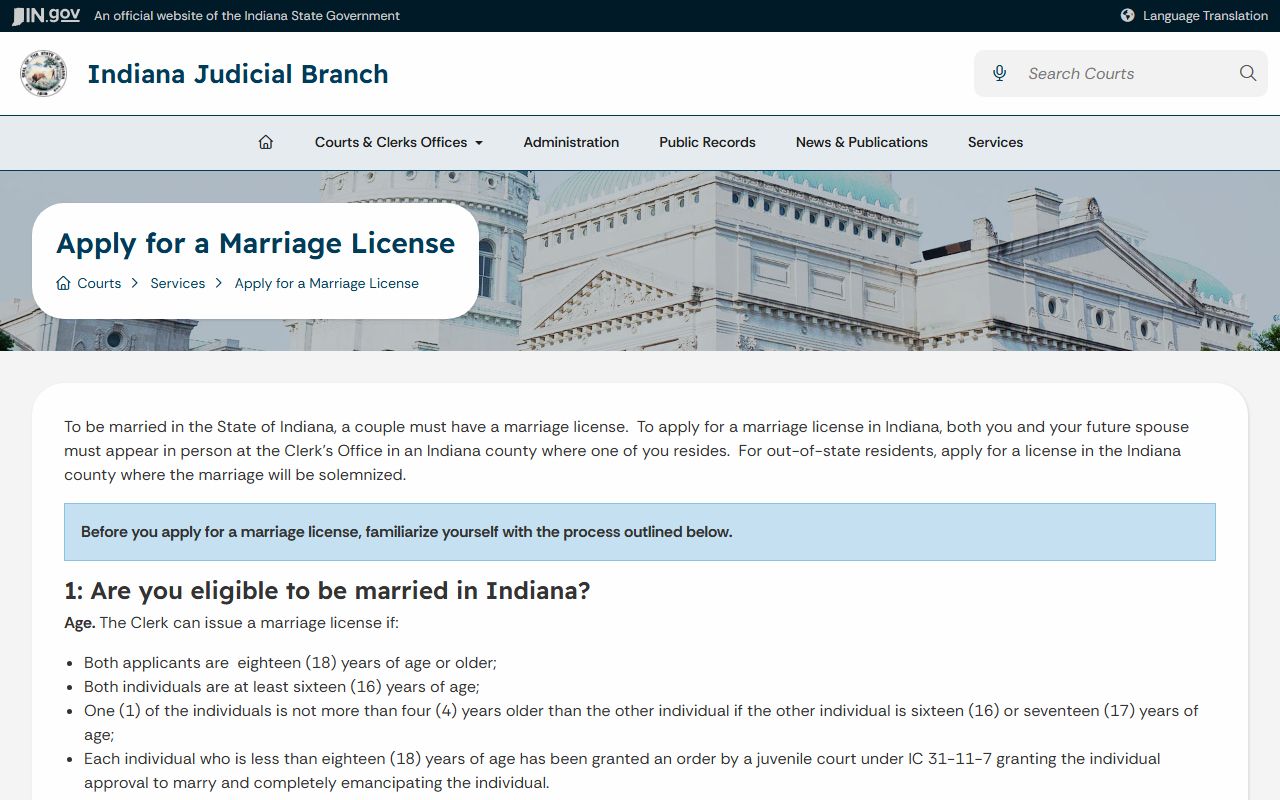 Jackson County marriage records Indiana license service